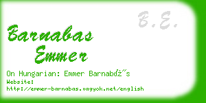 barnabas emmer business card